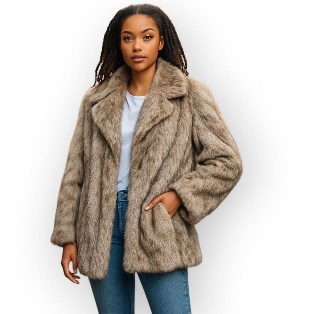 Blair Tan Faux Fur Coat